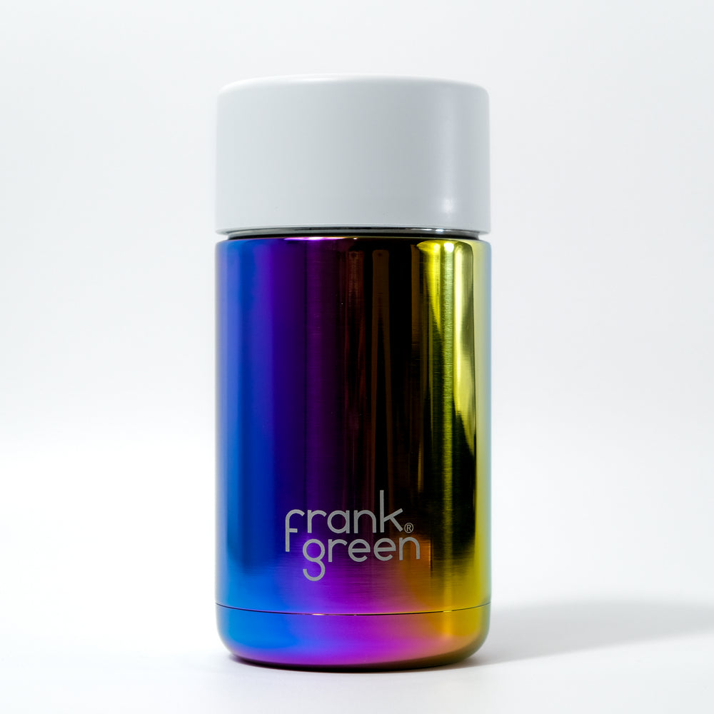 Frank Green Ceramic Reusable Cup | Chrome Rainbow | 12oz