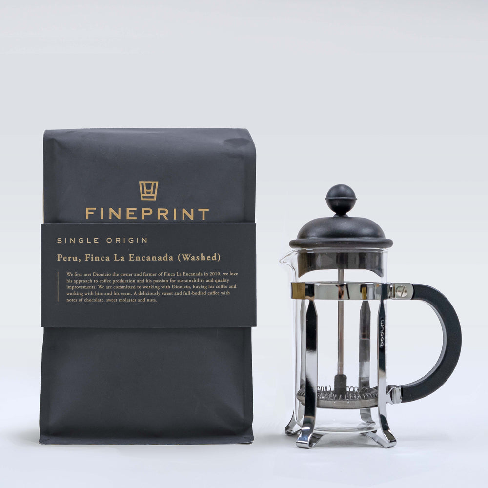 French Press & Ground Coffee Combo | 1 KG | 3 cups